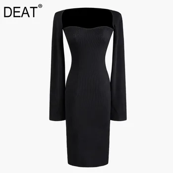 DEAT 2020 New Spring Solid Color Tube Top Mid-length Dress Women Vintage Slim Pack Hip Sexy Temperament Knit Dress Tide PD543 
DEAT 2020 New Spring Solid Color Tube Top Mid-length Dress Women Vintage Slim Pack Hip Sexy Temperament Knit Dress Tide PD543