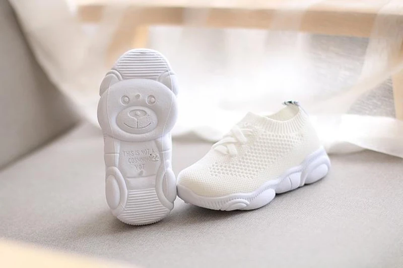 Sneakers antidérapantes bébé blanc