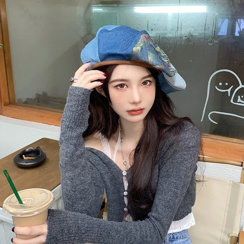 Oversized Fashionable Beret Women European And American Retro Wild Cowboy Stitching Street Cloud Hat
Oversized Fashionable Beret Women European And American Retro Wild Cowboy Stitching Street Cloud Hat