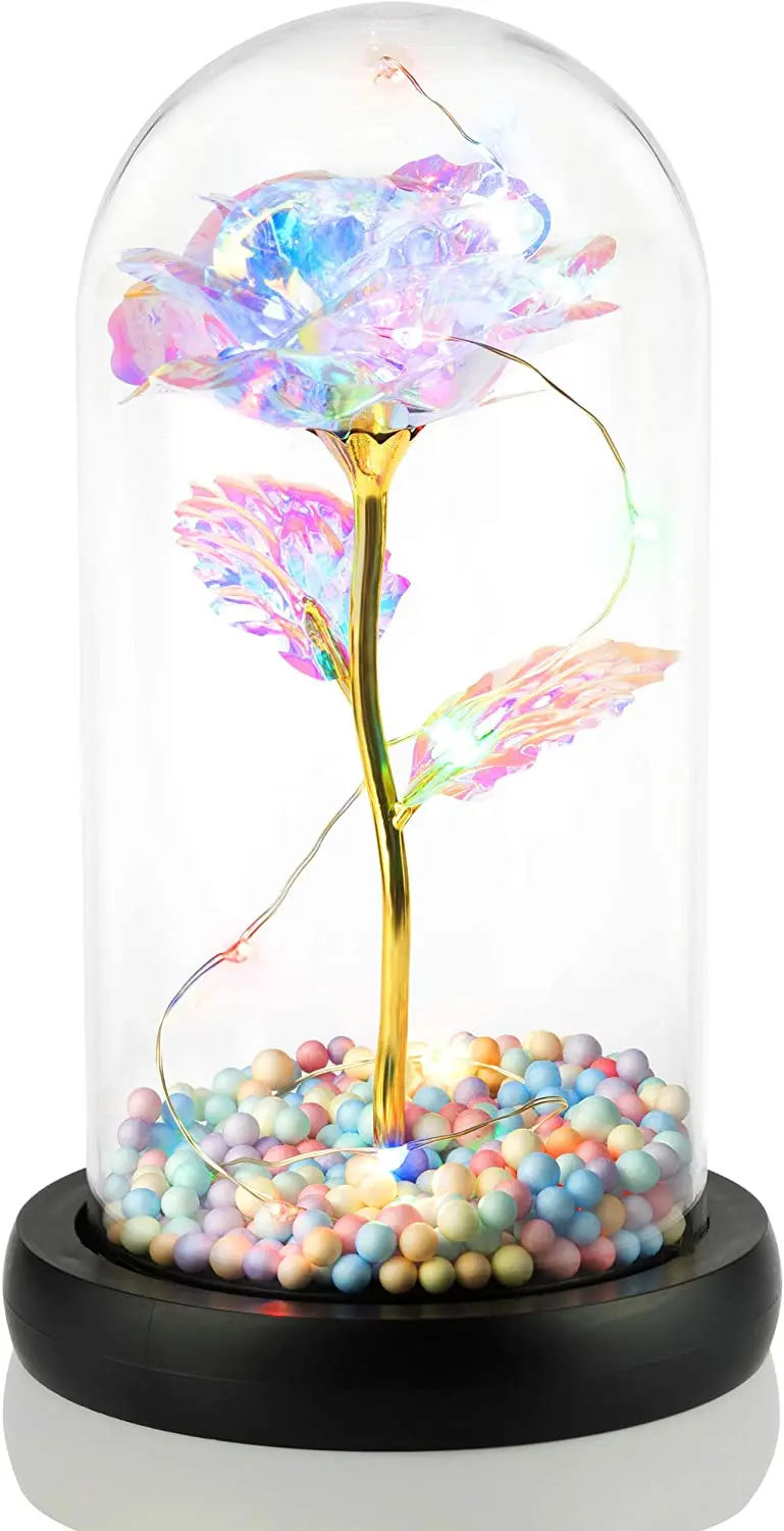 Artificial Galaxy Rainbow Rose Eternal Forever Flower on Wooden Base for Weddings, Anniversary, Valentine's Day and All Occasion
Artificial Galaxy Rainbow Rose Eternal Forever Flower on Wooden Base for Weddings, Anniversary, Valentine's Day and All Occasion