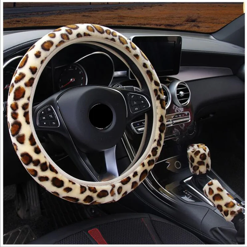 3pcs/Set Leopard Print Plush Elastic Section Steering Wheel Cover DIY Car Steering Wheel Cover Handbrake Cover
3pcs/Set Leopard Print Plush Elastic Section Steering Wheel Cover DIY Car Steering Wheel Cover Handbrake Cover
