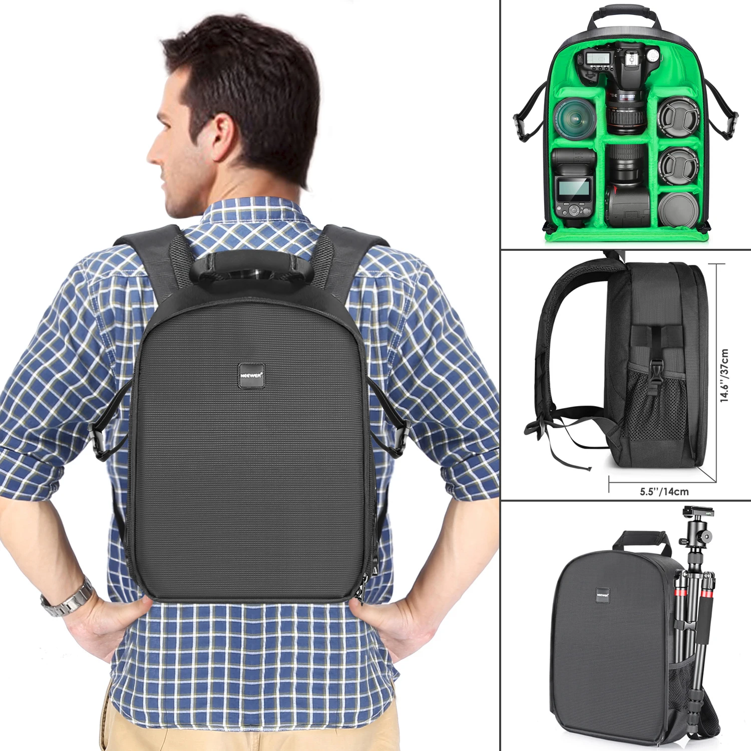 Neewer Multi-functional Camera DSLR Backpack Waterproof Outdoor Camera Case for Nikon Canon DSLR and lens Backpack Photography
Neewer Multi-functional Camera DSLR Backpack Waterproof Outdoor Camera Case for Nikon Canon DSLR and lens Backpack Photography