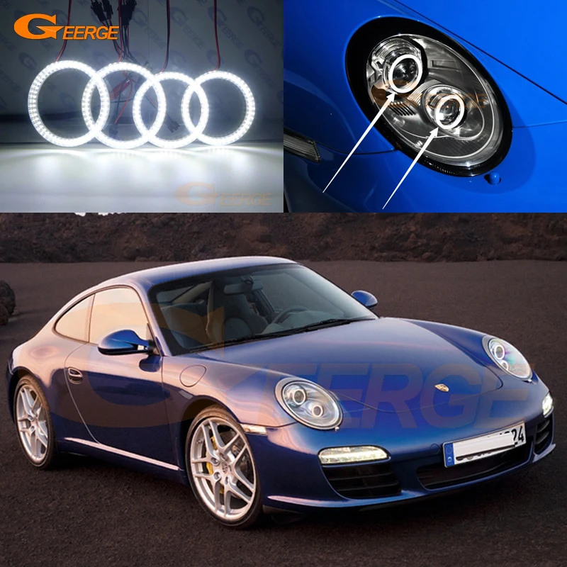 Для Porsche 997 911 2010 2011 2012 BI XENON светильник ультра яркий SMD светодиодный ангельские