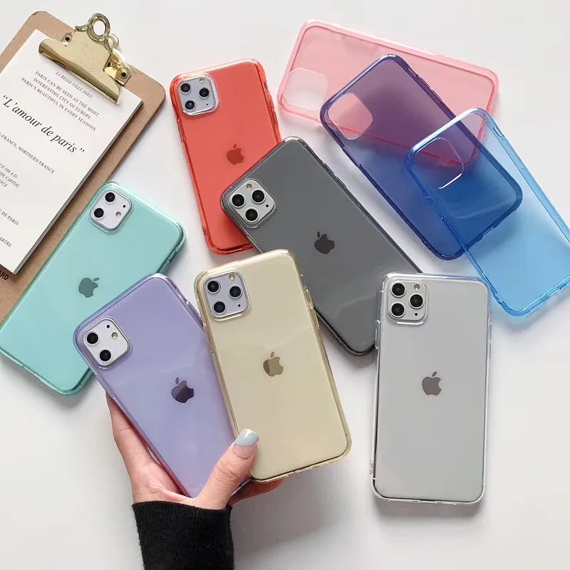 Macaron Transparent Phone Case For iPhone 11 11Pro Max X XR XS Max 7 8 Plus Case Candy Color Soft TPU Clear Simple Back Cover
Macaron Transparent Phone Case For iPhone 11 11Pro Max X XR XS Max 7 8 Plus Case Candy Color Soft TPU Clear Simple Back Cover