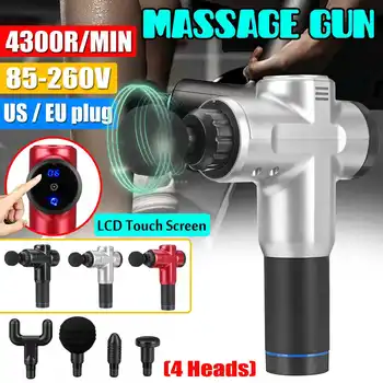Massage gun Muscle Relaxation 6 Gears Deep muscle massager gun LCD Display 4 head 2000 rpm to 4300 rpm Pain Relif Body Relax
Massage gun Muscle Relaxation 6 Gears Deep muscle massager gun LCD Display 4 head 2000 rpm to 4300 rpm Pain Relif Body Relax
