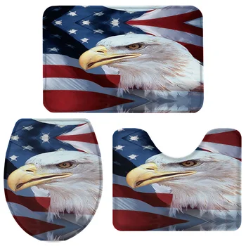 3 Pieces Bathroom Set American Flag Eagle Bath Set Toilet Cover Mat Pedestal Rug Non-Slip Bathroom Rug Set
3 Pieces Bathroom Set American Flag Eagle Bath Set Toilet Cover Mat Pedestal Rug Non-Slip Bathroom Rug Set