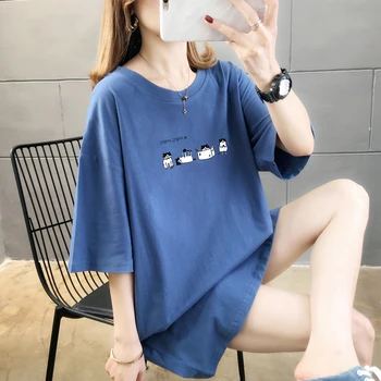 Large Size Long Tops T Shirt Women Summer Casual Loose Cat Print Kawaii Ulzzang T-shirt Oversize Korean Round Neck Basic Tshirt
Large Size Long Tops T Shirt Women Summer Casual Loose Cat Print Kawaii Ulzzang T-shirt Oversize Korean Round Neck Basic Tshirt