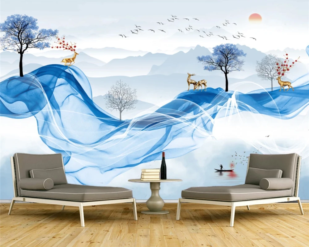 beibehang Customized modern classic wallpaper new Chinese style abstract landscape scenery TV background wall papers home decor
beibehang Customized modern classic wallpaper new Chinese style abstract landscape scenery TV background wall papers home decor