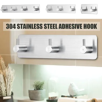 2/3/4 Hooks Stainless Steel Towel Family Robe Hanging Hooks For Kitchen Bags Bathroom Clothes Hanger Wall Hooks with Adhesive
2/3/4 Hooks Stainless Steel Towel Family Robe Hanging Hooks For Kitchen Bags Bathroom Clothes Hanger Wall Hooks with Adhesive