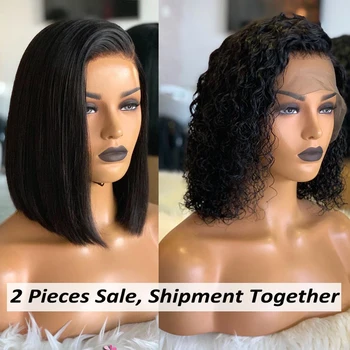 2 Pieces 150% Density Bob Lace Front Wigs For Women Brazilian Remy Curly Human Hair Wig Pre Plucked Lace Front Human Hair Wigs
2 Pieces 150% Density Bob Lace Front Wigs For Women Brazilian Remy Curly Human Hair Wig Pre Plucked Lace Front Human Hair Wigs