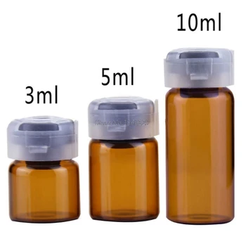 3/5/10ML Essential Oil Container Empty Sterile Glass Sealed Sterile Serum Vials Liquid Storage Bottle With Rubber Inserts Lid
3/5/10ML Essential Oil Container Empty Sterile Glass Sealed Sterile Serum Vials Liquid Storage Bottle With Rubber Inserts Lid