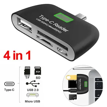 4 IN 1 TYPE-C OTG card reader HUB SD/TF memory expand, type-c to USB COMBO
4 IN 1 TYPE-C OTG card reader HUB SD/TF memory expand, type-c to USB COMBO