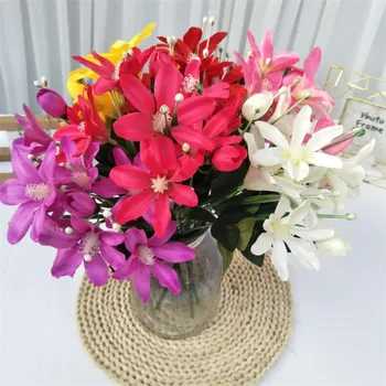 10Pcs Fake Lily (5 stems/bunch) 14.17" Length Simulation Greenish Lily Flower for Wedding Home Decorative Artificial Flowers
10Pcs Fake Lily (5 stems/bunch) 14.17" Length Simulation Greenish Lily Flower for Wedding Home Decorative Artificial Flowers