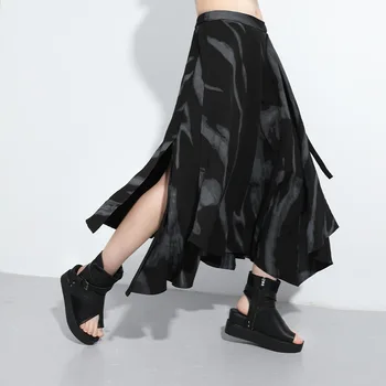 Elastic High Waist Skirts Color Print Stitching A-line Summer Skirt Personality Hem Split Irregular Skirts Womens T32035
Elastic High Waist Skirts Color Print Stitching A-line Summer Skirt Personality Hem Split Irregular Skirts Womens T32035