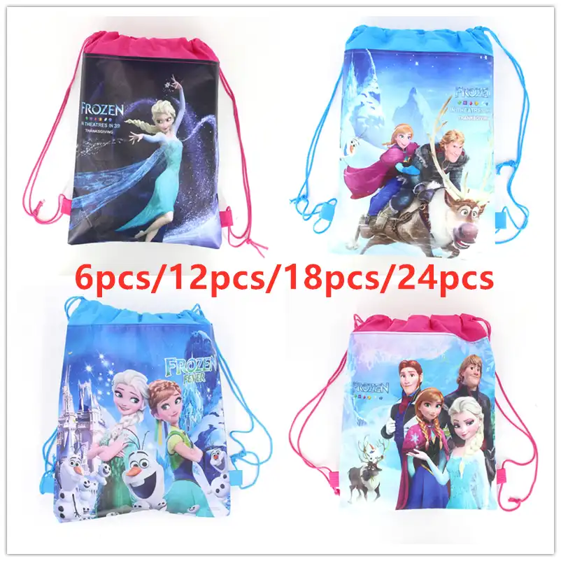 disney princess non-woven fabric drawstring backpack gift bag