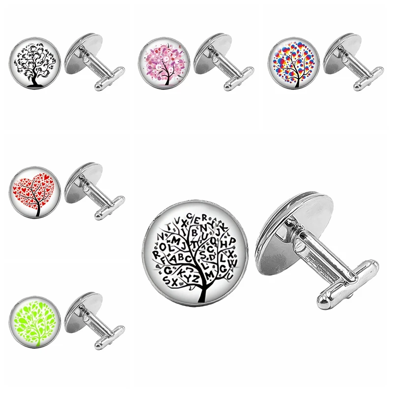 2019 New Tree of Life Silver Cufflinks Gothic Love Glass Convex Round Men's Cufflinks To Send Men's Gifts
2019 New Tree of Life Silver Cufflinks Gothic Love Glass Convex Round Men's Cufflinks To Send Men's Gifts