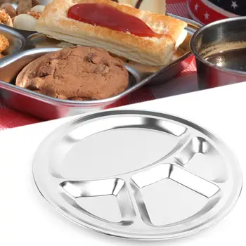 4pcs Stainless Steel 4 Sections Round Divided Plate Dish Snack Dinner Tray Lunch Container Kitchen Tableware
4pcs Stainless Steel 4 Sections Round Divided Plate Dish Snack Dinner Tray Lunch Container Kitchen Tableware