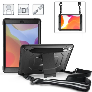 For iPad 7th Generation 10.2 Case 2019 Ultra-Thin 3 Layers TPU + PC Tablet Shockproof Protective Cover Shell with Shoulder Strap
For iPad 7th Generation 10.2 Case 2019 Ultra-Thin 3 Layers TPU + PC Tablet Shockproof Protective Cover Shell with Shoulder Strap