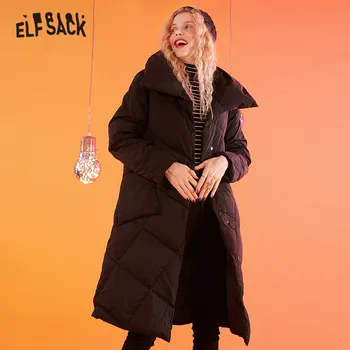 ELFSACK Black Solid Argyle Loose Casual Warmness Down Coats Women 2020 Winter White Pure Single Button Ladies Korean Outwears
ELFSACK Black Solid Argyle Loose Casual Warmness Down Coats Women 2020 Winter White Pure Single Button Ladies Korean Outwears