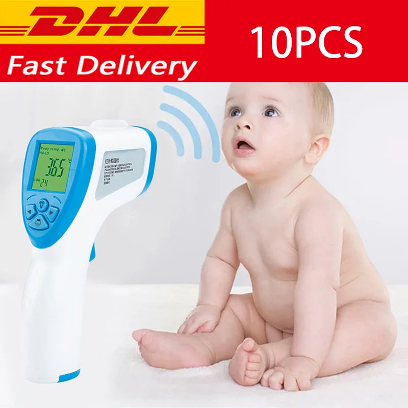 DHL Shipping 10Pcs Non-contact Temperature Gun Infrared Forehead Body Adult Kid LCD Display Thermometer Measurement Meter
DHL Shipping 10Pcs Non-contact Temperature Gun Infrared Forehead Body Adult Kid LCD Display Thermometer Measurement Meter