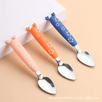 Infants Food Supplement Fruit Scraper Spoon Portable 304 Stainless Steel Baby Digging Spoon Creative Children Fruit Spoon
Infants Food Supplement Fruit Scraper Spoon Portable 304 Stainless Steel Baby Digging Spoon Creative Children Fruit Spoon