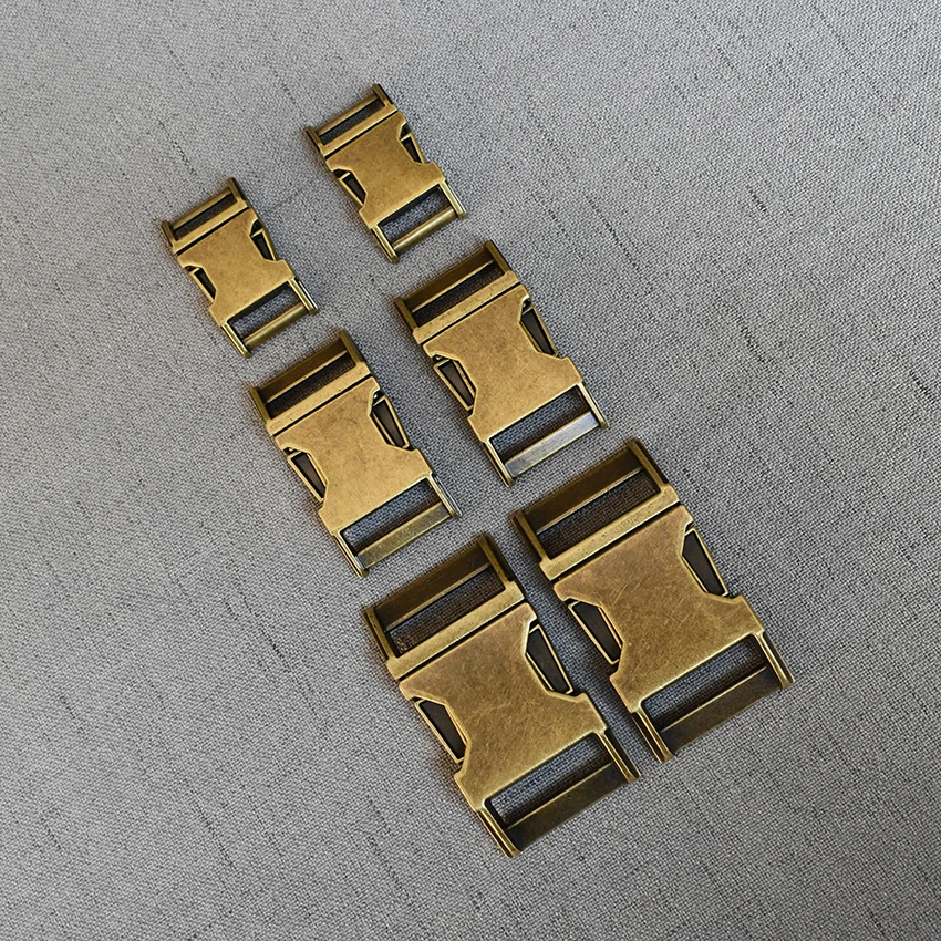 

10 Pcs/Lot 15mm 20mm 25mm Bronze Metal Quick Side Release Buckles for DIY Out Door Luggage Dog Collar Buckle Belt Accessories