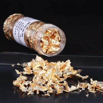 Gold Leaf Flakes Gold Foil Fragments for DIY Candle Cake Phonecover Drop glue Crafts Nail Decoration
Gold Leaf Flakes Gold Foil Fragments for DIY Candle Cake Phonecover Drop glue Crafts Nail Decoration