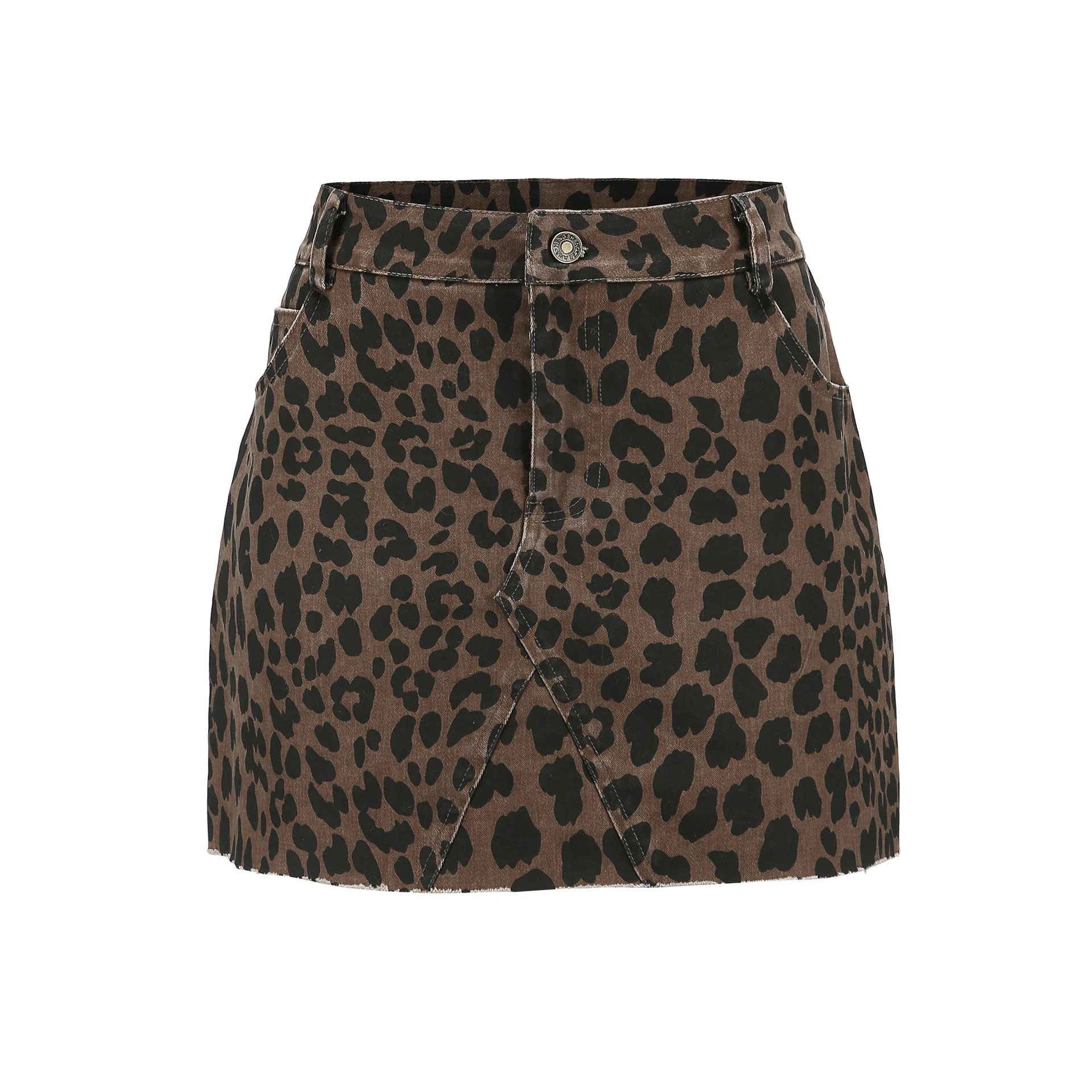 Frayed Hem Leopard Print Bodycon Mini Denim Skirts Summer Spring Women Mid Waist Streetwear Short Pencil Skirt
Frayed Hem Leopard Print Bodycon Mini Denim Skirts Summer Spring Women Mid Waist Streetwear Short Pencil Skirt