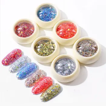 6pcs/set 6 colors Sparkle Sequin Laser Nevus Eye Makeup Gradient Diamond Gold and Silver Powder Web Celebrity
6pcs/set 6 colors Sparkle Sequin Laser Nevus Eye Makeup Gradient Diamond Gold and Silver Powder Web Celebrity