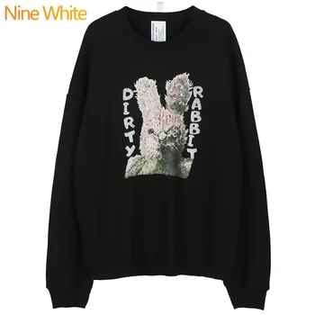 NineWhite dirty rabbit shoulder round neck sweater men's fashion brand loose couple spring and autumn thin hoodless
NineWhite dirty rabbit shoulder round neck sweater men's fashion brand loose couple spring and autumn thin hoodless