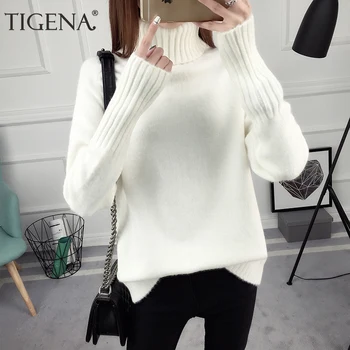 TIGENA Thick Warm Turtleneck Sweater Women 2019 Winter Long Sleeve Knitted Pullover Sweater Female Jumper Ladies
TIGENA Thick Warm Turtleneck Sweater Women 2019 Winter Long Sleeve Knitted Pullover Sweater Female Jumper Ladies