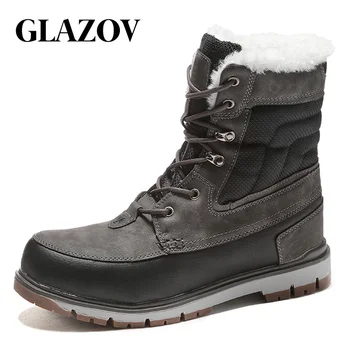 GLAZOV Brand Male High Quality Genuine Leather Winter Autumn Men Boots Winter Fur Waterproof Ankle Boots Outdoor Work Boots
GLAZOV Brand Male High Quality Genuine Leather Winter Autumn Men Boots Winter Fur Waterproof Ankle Boots Outdoor Work Boots