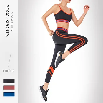 Yoga Pants Women's Trousers Color Ribbon Quick-Drying Breathable Elastic High Waist Tight Legs Tights Sports Fitness Pants 
Yoga Pants Women's Trousers Color Ribbon Quick-Drying Breathable Elastic High Waist Tight Legs Tights Sports Fitness Pants