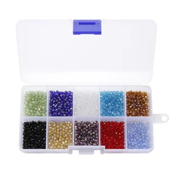 3 mm flat glass bead artificial crystal beads 10 color combination a box of about 1450
3 mm flat glass bead artificial crystal beads 10 color combination a box of about 1450