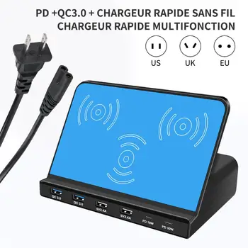 100W Multi-Port USB PD charger smartphone pad Wireless charging output 2 Type-C 6 port 2 USB-A dual QC 3.0 fast charging 18W 30W
100W Multi-Port USB PD charger smartphone pad Wireless charging output 2 Type-C 6 port 2 USB-A dual QC 3.0 fast charging 18W 30W