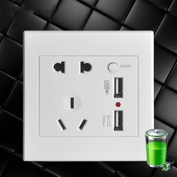 AC 110-250V 13A USB Wall Socket Universal Wall Socket Panel With 2 USB Port Plug Charger Switch Power Outlet EU US UK AU
AC 110-250V 13A USB Wall Socket Universal Wall Socket Panel With 2 USB Port Plug Charger Switch Power Outlet EU US UK AU