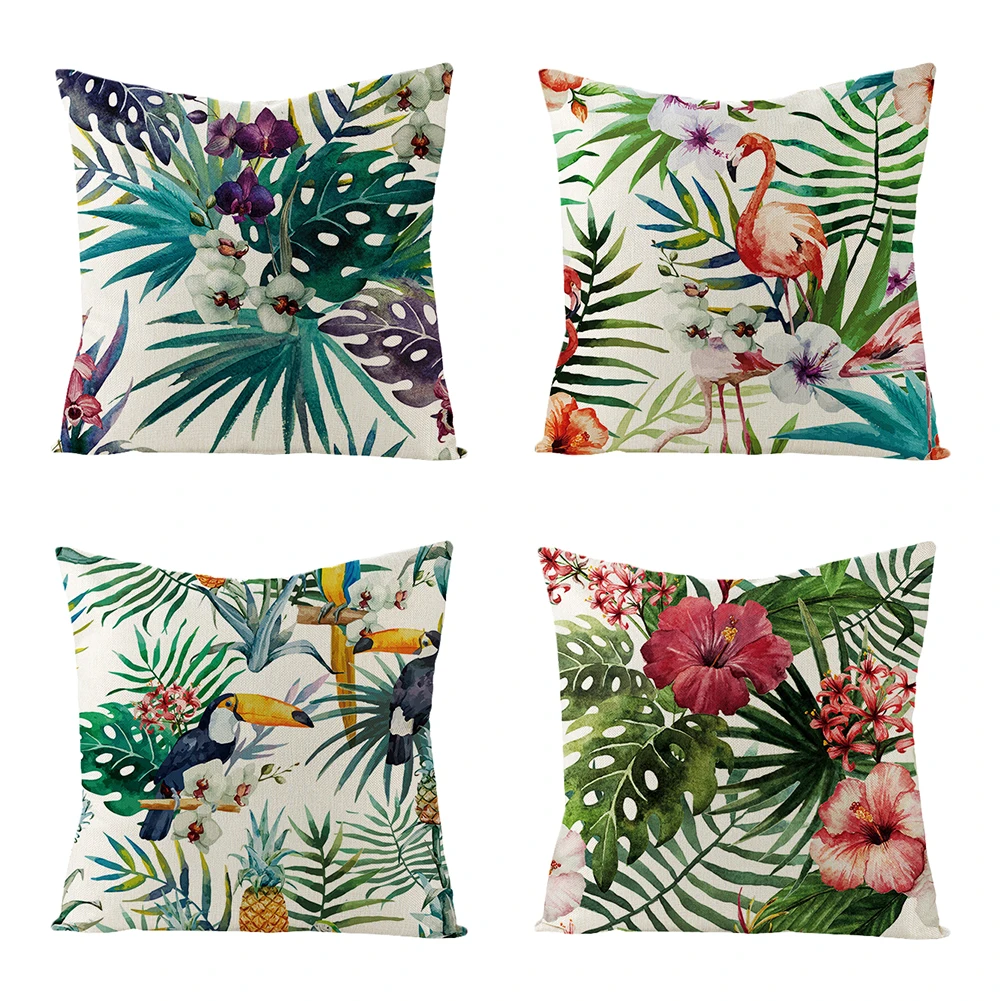 45 X 45 cm Cushion Cover Tropical Cotton And Linen Plants Bedspread Pillowcase Square House Sofa Pillow Cover
45 X 45 cm Cushion Cover Tropical Cotton And Linen Plants Bedspread Pillowcase Square House Sofa Pillow Cover