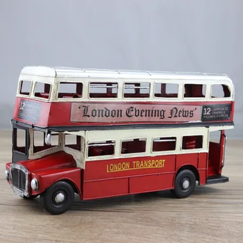 New Retro Nostalgic British Double-decker Bus Model Handmade Tin Travelling Tourism Sightseeing Bus Car Model Iron Decoration
New Retro Nostalgic British Double-decker Bus Model Handmade Tin Travelling Tourism Sightseeing Bus Car Model Iron Decoration