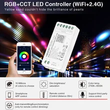 Dimmable Smart RGB + CCT LED Controller DC12V 24V 2.4G Remote Wireless WiFi Voice APP Control Music Dimmer Total Output Max 12A
Dimmable Smart RGB + CCT LED Controller DC12V 24V 2.4G Remote Wireless WiFi Voice APP Control Music Dimmer Total Output Max 12A