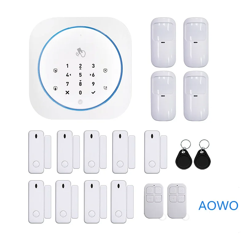 

Wireless Touch GSM Home Security Alarm With APP RFID SMS Voice Auto Dial Motion Detect Burglar Intruder Fire Smoke Alarm Panel