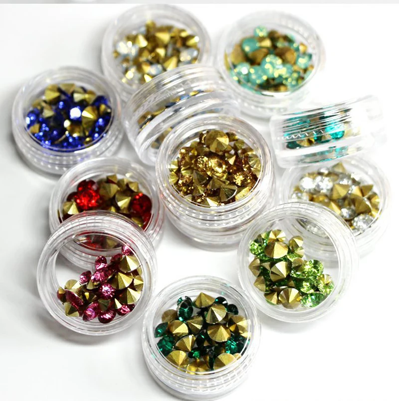 12Pots/set Nail Art Crystal Sharp-Bottom Rhinestone 12Color AB Opal 3D Crystal Stone For Nails Tips Art Accessory Crystals Decor
12Pots/set Nail Art Crystal Sharp-Bottom Rhinestone 12Color AB Opal 3D Crystal Stone For Nails Tips Art Accessory Crystals Decor