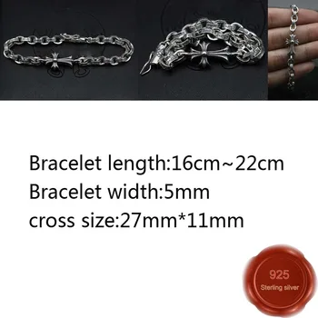 B18 S925 sterling silver bracelet personality simple fashion style punk casual retro cross letter jewelry for friends
B18 S925 sterling silver bracelet personality simple fashion style punk casual retro cross letter jewelry for friends