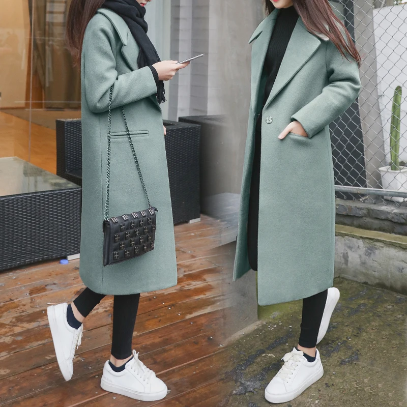 2019 Womens Autumn Winter Woolen Coat Ladies Korean Version Self-cultivation jacket Retro Thick Iong Woolen Large size Parkas
2019 Womens Autumn Winter Woolen Coat Ladies Korean Version Self-cultivation jacket Retro Thick Iong Woolen Large size Parkas