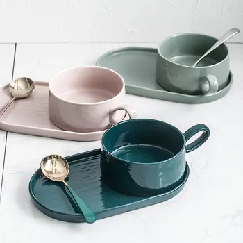 1 Set Ceramic Breakfast Cup Breakfast Plate Nordic Simple Large Capacity Tableware Without Spoon
1 Set Ceramic Breakfast Cup Breakfast Plate Nordic Simple Large Capacity Tableware Without Spoon