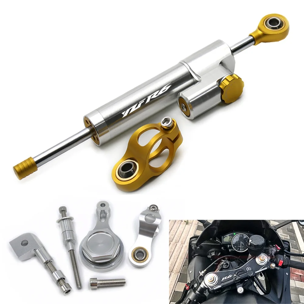 High quality CNC Aluminum Adjustable Motorcycles Steering Stabilize Damper Bracket Mount For YAMAHA YZF R6 2006-2017
High quality CNC Aluminum Adjustable Motorcycles Steering Stabilize Damper Bracket Mount For YAMAHA YZF R6 2006-2017