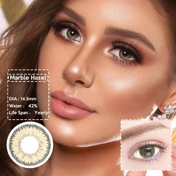 2pcs Colored Contact Lenses lentes de contacto MARBLE Series Yearly Use Contact Lenses for Eyes Fashion Contact Lens Bio-essence
2pcs Colored Contact Lenses lentes de contacto MARBLE Series Yearly Use Contact Lenses for Eyes Fashion Contact Lens Bio-essence