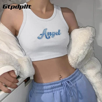 Gtpdpllt Fashion Print Summer Embroidery Crop Top White Women Casual Basic T Shirt Off Shoulder Sexy Backless Cami Tank Top 2020
Gtpdpllt Fashion Print Summer Embroidery Crop Top White Women Casual Basic T Shirt Off Shoulder Sexy Backless Cami Tank Top 2020