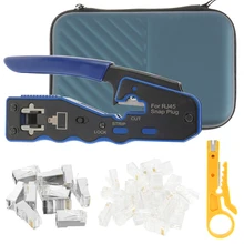RJ45 Crimp Set Network Crimper Cable Crimping Tools for RJ45 Cat5 Cat5e Cat6 Cat6a Connectors Modular Plugs Metal Clips Pliers
RJ45 Crimp Set Network Crimper Cable Crimping Tools for RJ45 Cat5 Cat5e Cat6 Cat6a Connectors Modular Plugs Metal Clips Pliers