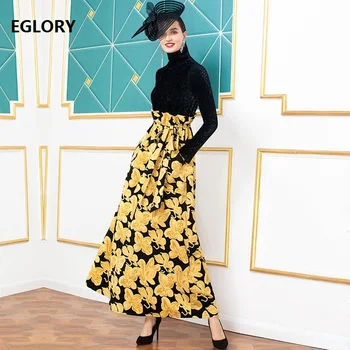 Turtleneck Long Dress 2019 Winter Party Evening Women Yellow Floral Print Patchwork Long Sleeve Maxi Dress Vintage Vestidos 3xl
Turtleneck Long Dress 2019 Winter Party Evening Women Yellow Floral Print Patchwork Long Sleeve Maxi Dress Vintage Vestidos 3xl