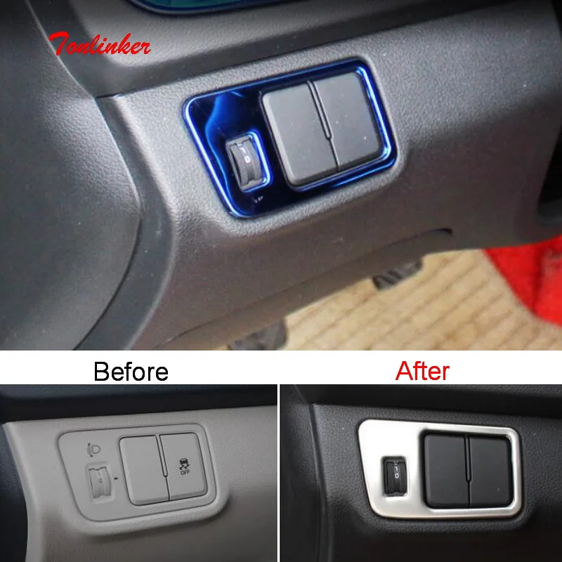 Tonlinker Interior Headlight Control Cover Stickers for Hyundai Solaris 2016-19 Car Styling 1 PCS Stainless steel Cover stickers
Tonlinker Interior Headlight Control Cover Stickers for Hyundai Solaris 2016-19 Car Styling 1 PCS Stainless steel Cover stickers